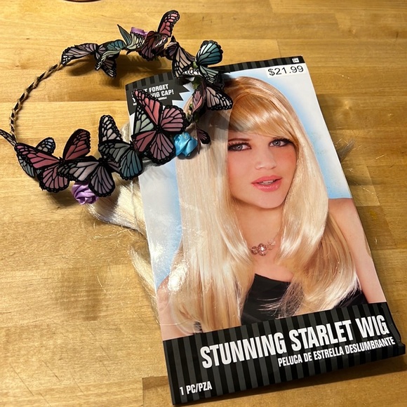 Accessories - Halloween wig and butterfly head wreath